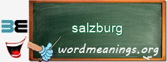 WordMeaning blackboard for salzburg